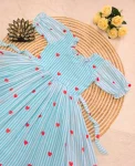 FANCY MUL CHANDERI PRINTED WORK ONE PIECE DRESS DAILY WEAR WHOLESALE PRICE ETHNIC GARMENT (10)
