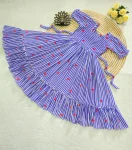 FANCY MUL CHANDERI PRINTED WORK ONE PIECE DRESS DAILY WEAR WHOLESALE PRICE ETHNIC GARMENT (6)
