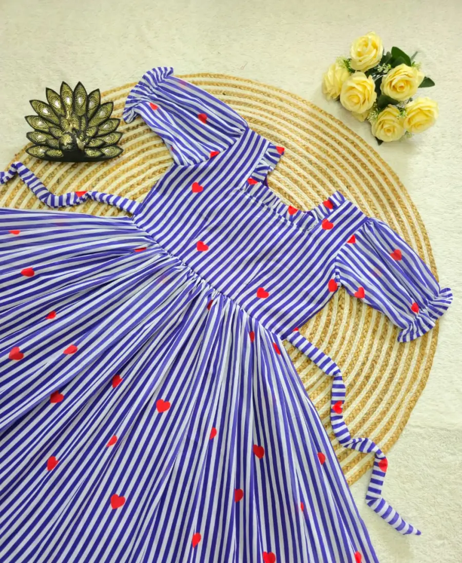 FANCY MUL CHANDERI PRINTED WORK ONE PIECE DRESS DAILY WEAR WHOLESALE PRICE ETHNIC GARMENT (9)