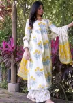 FANCY MUSLIN DIGITAL PRINT WORK GOWN PALAZZO WITH DUPATTA FESTIVE WEAR WHOLESALE PRICE ETHNIC GARMENT (1)
