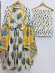 FANCY MUSLIN DIGITAL PRINT WORK GOWN PALAZZO WITH DUPATTA FESTIVE WEAR WHOLESALE PRICE ETHNIC GARMENT (1)
