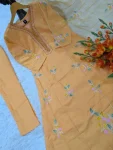 FANCY MUSLIN EMBROIDERY HANDWORK TOP BOTTOM WITH DUPATTA FESTIVE WEAR WHOLESALE PRICE ETHNIC GARMENT (4)