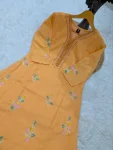 FANCY MUSLIN EMBROIDERY HANDWORK TOP BOTTOM WITH DUPATTA FESTIVE WEAR WHOLESALE PRICE ETHNIC GARMENT (4)