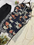 FANCY MUSLIN EMBROIDERY LACE WORK TOP PALAZZO WITH DUPATTA FESTIVE WEAR WHOLESALE PRICE ETHNIC GARMENT (2)