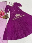 FANCY NATURAL CREPE EMBROIDERY SEQUENCE HANDWORK TOP LEHENGA WITH DUPATTA FESTIVE WEAR WHOLESALE PRICE ETHNIC GARMENT (3)