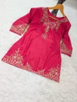 FANCY NATURAL CREPE SEQUENCE CODING EMBROIDERY WORK TOP PALAZZO WITH DUPATTA FESTIVE WEAR WHOLESALE PRICE ETHNIC GARMENT (4)