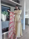 FANCY NATURAL CREPE SILK EMBROIDERY AND SEQUENCE WORK TOP PALAZZO WITH DUPATTA FESTIVE WEAR WHOLESALE PRICE ETHNIC GARMENT (3)