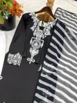 FANCY NATURAL CREPE SILK EMBROIDERY WORK TOP PATIYALA WITH DUPATTA FESTIVE WEAR WHOLESALE PRICE ETHNIC GARMENT (4)
