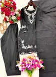 FANCY NATURAL SATIN EMBROIDERY 5 MM SEQUENCE WORK TOP PATIYALA WITH DUPATTA FESTIVE WEAR WHOLESALE PRICE ETHNIC GARMENT (3)