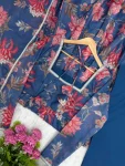 FANCY ORGANZA FLORAL PRINT WORK GOWN BOTTOM WITH DUPATTA FESTIVE WEAR WHOLESALE PRICE ETHNIC GARMENT (11)