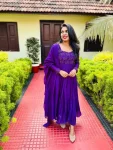 FANCY RANGOLI SEQUENCE AND BEADS WORK GOWN WITH DUPATTA FESTIVE WEAR WHOLESALE PRICE ETHNIC GARMENT (6)
