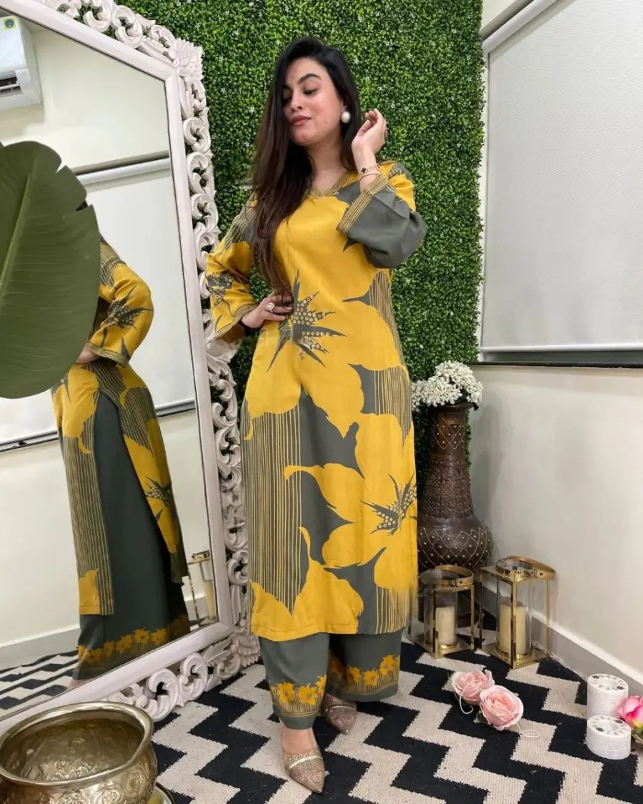 FANCY RAYON COTTON DIGITAL PRINT WORK CO-ORD SET DAILY WEAR WHOLESALE PRICE ETHNIC GARMENT (2)