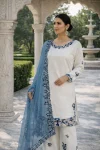 FANCY RAYON COTTON EMBROIDERY AND SEQUENCE WORK TOP PALAZZO WITH DUPATTA FESTIVE WEAR WHOLESALE PRICE ETHNIC GARMENT (5)