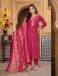 FANCY RAYON DIGITAL PRINT WORK TOP BOTTOM WITH DUPATTA FESTIVE WEAR WHOLESALE PRICE ETHNIC GARMENT (12)