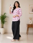 FANCY RAYON DIGITAL PRINT WORK TOP PALAZZO SET CASUAL WEAR WHOLESALE PRICE ETHNIC GARMENT (7)