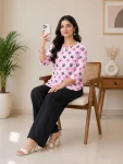 FANCY RAYON DIGITAL PRINT WORK TOP PALAZZO SET CASUAL WEAR WHOLESALE PRICE ETHNIC GARMENT (7)
