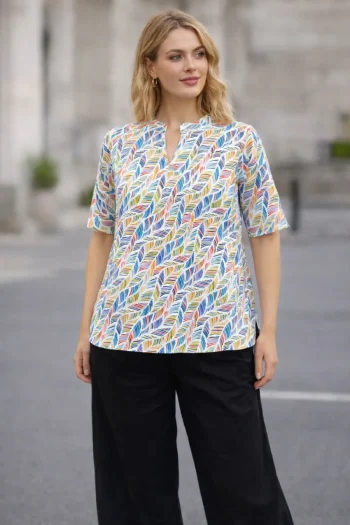 FANCY  RAYON DIGITAL PRINT WORK TOP PALAZZO SET MULTI