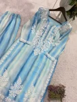 FANCY RAYON EMBROIDERY WORK KURTI PALAZZO SET OFFICE WEAR WHOLESALE PRICE ETHNIC GARMENT (1)
