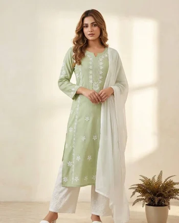 FANCY RAYON EMBROIDERY WORK TOP PALAZZO WITH DUPATTA PISTA
