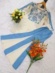 FANCY RAYON SEQUENCE EMBROIDERY WORK TOP PALAZZO SET PARTY WEAR WHOLESALE PRICE ETHNIC GARMENT (2)