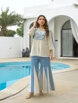 FANCY RAYON SEQUENCE EMBROIDERY WORK TOP PALAZZO SET PARTY WEAR WHOLESALE PRICE ETHNIC GARMENT (2)