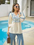 FANCY RAYON SEQUENCE EMBROIDERY WORK TOP PALAZZO SET PARTY WEAR WHOLESALE PRICE ETHNIC GARMENT (2)
