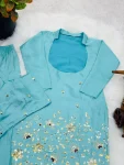 FANCY ROMAN GLASS EMBROIDERY SEQUENCE WORK TOP BOTTOM SET FESTIVE WEAR WHOLESALE PRICE ETHNIC GARMENT (3)