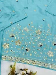 FANCY ROMAN GLASS EMBROIDERY SEQUENCE WORK TOP BOTTOM SET FESTIVE WEAR WHOLESALE PRICE ETHNIC GARMENT (3)