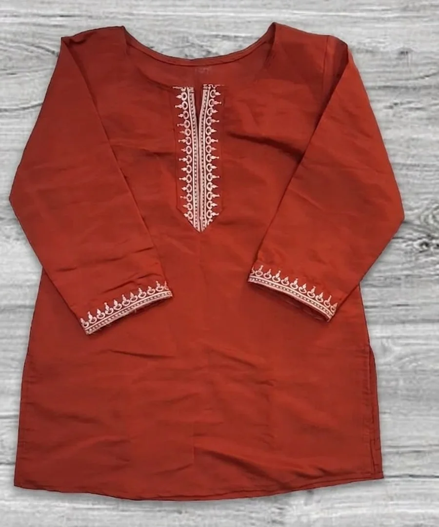 FANCY ROMAN SILK EMBROIDERY WORK ONLY TOP DAILY WEAR WHOLESALE PRICE ETHNIC GARMENT (9)