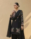 FANCY ROMAN SILK EMBROIDERY WORK TOP BOTTOM WITH DUPATTA FESTIVE WEAR WHOLESALE PRICE ETHNIC GARMENT (3)