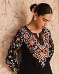 FANCY ROMAN SILK EMBROIDERY WORK TOP BOTTOM WITH DUPATTA FESTIVE WEAR WHOLESALE PRICE ETHNIC GARMENT (3)