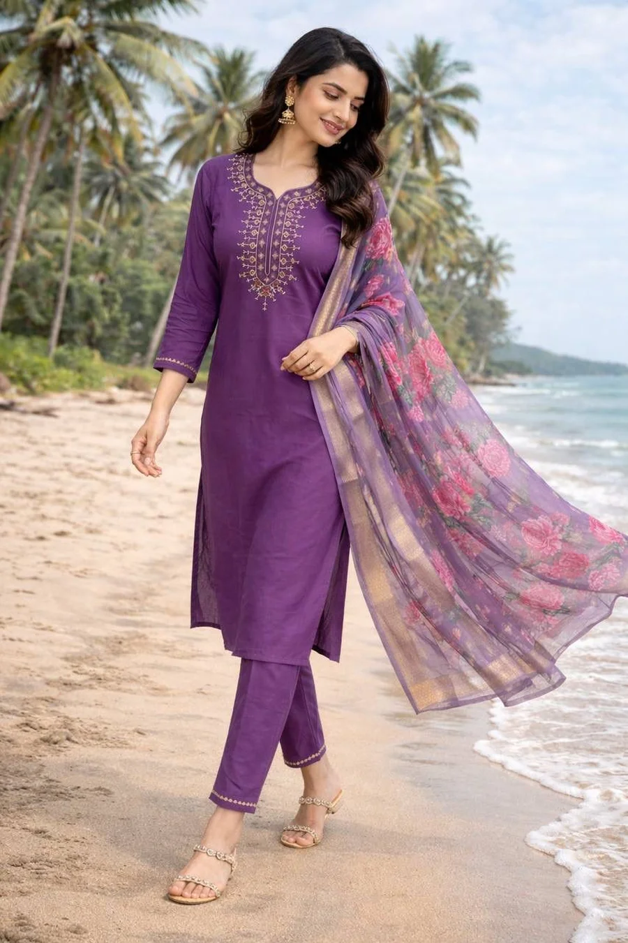 FANCY ROMAN SILK EMBROIDERY, ZARI WEAVING WORK TOP BOTTOM WITH DUPATTA FESTIVE WEAR WHOLESALE PRICE ETHNIC GARMENT (3)
