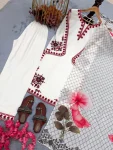 FANCY SATIN RAYON EMBROIDERY THREAD WORK TOP PALAZZO WITH DUPATTA FESTIVE WEAR WHOLESALE PRICE ETHNIC GARMENT (1)