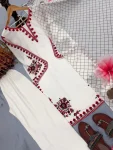 FANCY SATIN RAYON EMBROIDERY THREAD WORK TOP PALAZZO WITH DUPATTA FESTIVE WEAR WHOLESALE PRICE ETHNIC GARMENT (1)
