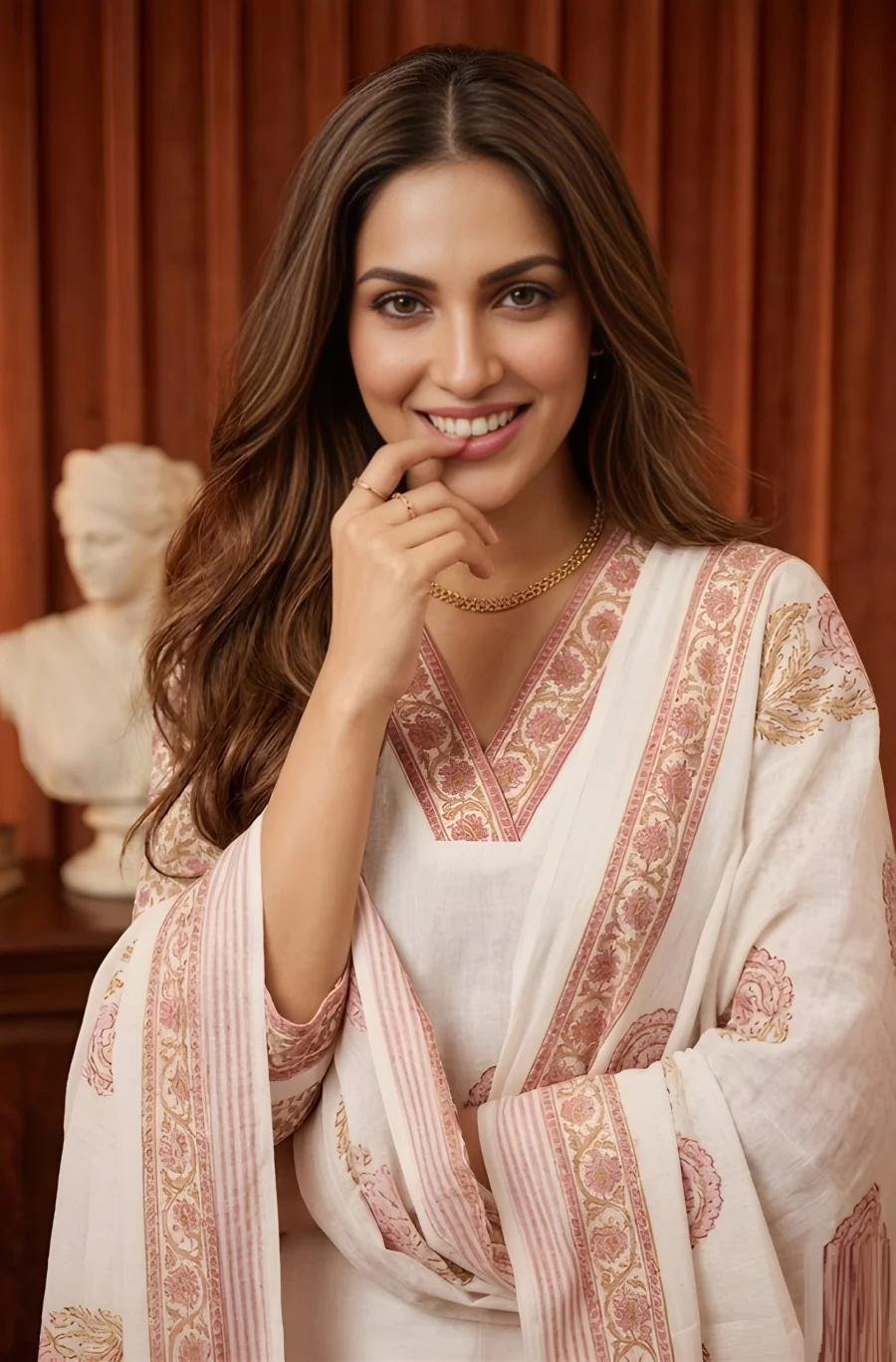 FANCY TAJ COTTON PRINTED WORK TOP BOTTOM WITH DUPATTA OFFICE WEAR WHOLESALE PRICE ETHNIC GARMENT (8)