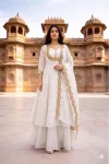 FANCY VICHITRA SILK EMBROIDERY THREAD WORK TOP LEHENGA WITH DUPATTA FESTIVE WEAR WHOLESALE PRICE ETHNIC GARMENT (2)