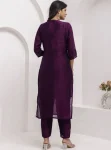FANCY VICHITRA SILK EMBROIDERY WORK TOP BOTTOM WITH DUPATTA FESTIVE WEAR WHOLESALE PRICE ETHNIC GARMENT (4)