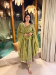 FANCY VICHITRA SILK SEQUENCE AND EMBROIDERY WORK GOWN BOTTOM WITH DUPATTA FESTIVE WEAR WHOLESALE PRICE ETHNIC GARMENT (6)