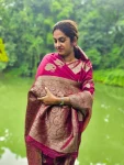 LATEST BANARASI SILK WEAVING WORK SAREE WITH UNSTITCHED BLOUSE FESTIVE WEAR WHOLESLAE PRICE ETHNIC GARMENT (14)