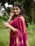 LATEST BANARASI SILK WEAVING WORK SAREE WITH UNSTITCHED BLOUSE FESTIVE WEAR WHOLESLAE PRICE ETHNIC GARMENT (7)