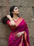 LATEST BANARASI SILK WEAVING WORK SAREE WITH UNSTITCHED BLOUSE FESTIVE WEAR WHOLESLAE PRICE ETHNIC GARMENT (7)