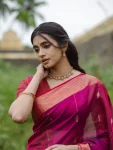 LATEST BANARASI SILK WEAVING WORK SAREE WITH UNSTITCHED BLOUSE FESTIVE WEAR WHOLESLAE PRICE ETHNIC GARMENT (7)