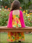 LATEST RAYON DIGITAL PRINT WORK KID’S TOP BOTTOM WITH DUPATTA FESTIVAL WEAR WHOLESALE PRICE ETHNIC GARMENT (6)