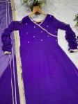 MODERN BLOOMING SEQUENCE ZARI EMBROIDERY WORK WITH LACE WORK GOWN PALAZZO WITH DUPATTA FESTIVE WEAR WHOLESALE PRICE ETHNIC GARMENT (5)