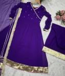 MODERN BLOOMING SEQUENCE ZARI EMBROIDERY WORK WITH LACE WORK GOWN PALAZZO WITH DUPATTA FESTIVE WEAR WHOLESALE PRICE ETHNIC GARMENT (5)