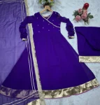 MODERN BLOOMING SEQUENCE ZARI EMBROIDERY WORK WITH LACE WORK GOWN PALAZZO WITH DUPATTA FESTIVE WEAR WHOLESALE PRICE ETHNIC GARMENT (5)