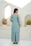 MODERN CHINON COTTON EMBROIDERY WORK WITH ZARDOSI HAND WORK TOP PALAZZO WITH DUPATTA WEDDING WEAR WHOLESALE PRICE ETHNIC GARMENT (6)
