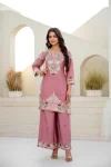 MODERN CHINON COTTON EMBROIDERY WORK WITH ZARDOSI HAND WORK TOP PALAZZO WITH DUPATTA WEDDING WEAR WHOLESALE PRICE ETHNIC GARMENT (25)