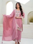 MODERN CHINON COTTON EMBROIDERY WORK WITH ZARDOSI HAND WORK TOP PALAZZO WITH DUPATTA WEDDING WEAR WHOLESALE PRICE ETHNIC GARMENT (25)