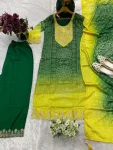 MODERN CHINON DIGITAL PRINT AND EMBROIDERY WITH HAND MIRROR WORK TOP BOTTOM WITH DUPATTA FESTIVE WEAR WHOLESALE PRICE ETHNIC GARMENT (2)